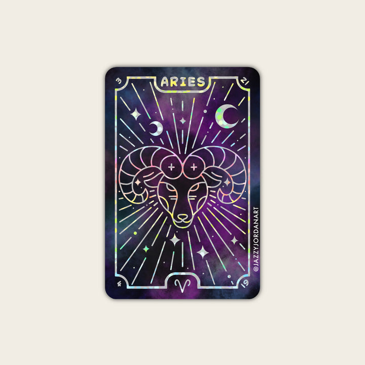 Zodiac Tarot Card Sparkly Stickers