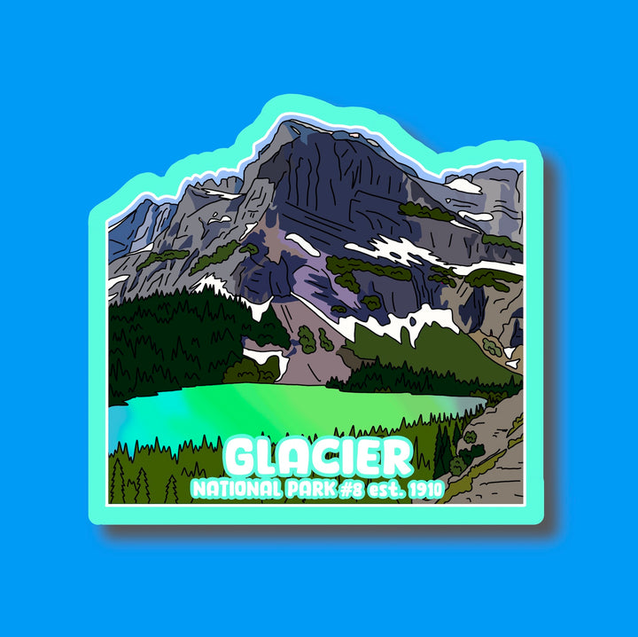 Holographic Glacier National Park Sticker
