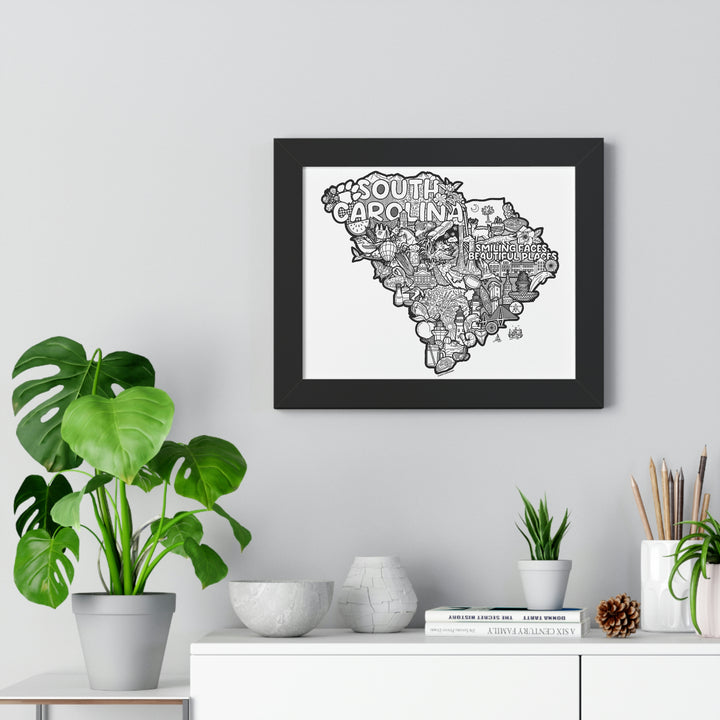SC Doodle Framed Horizontal Poster