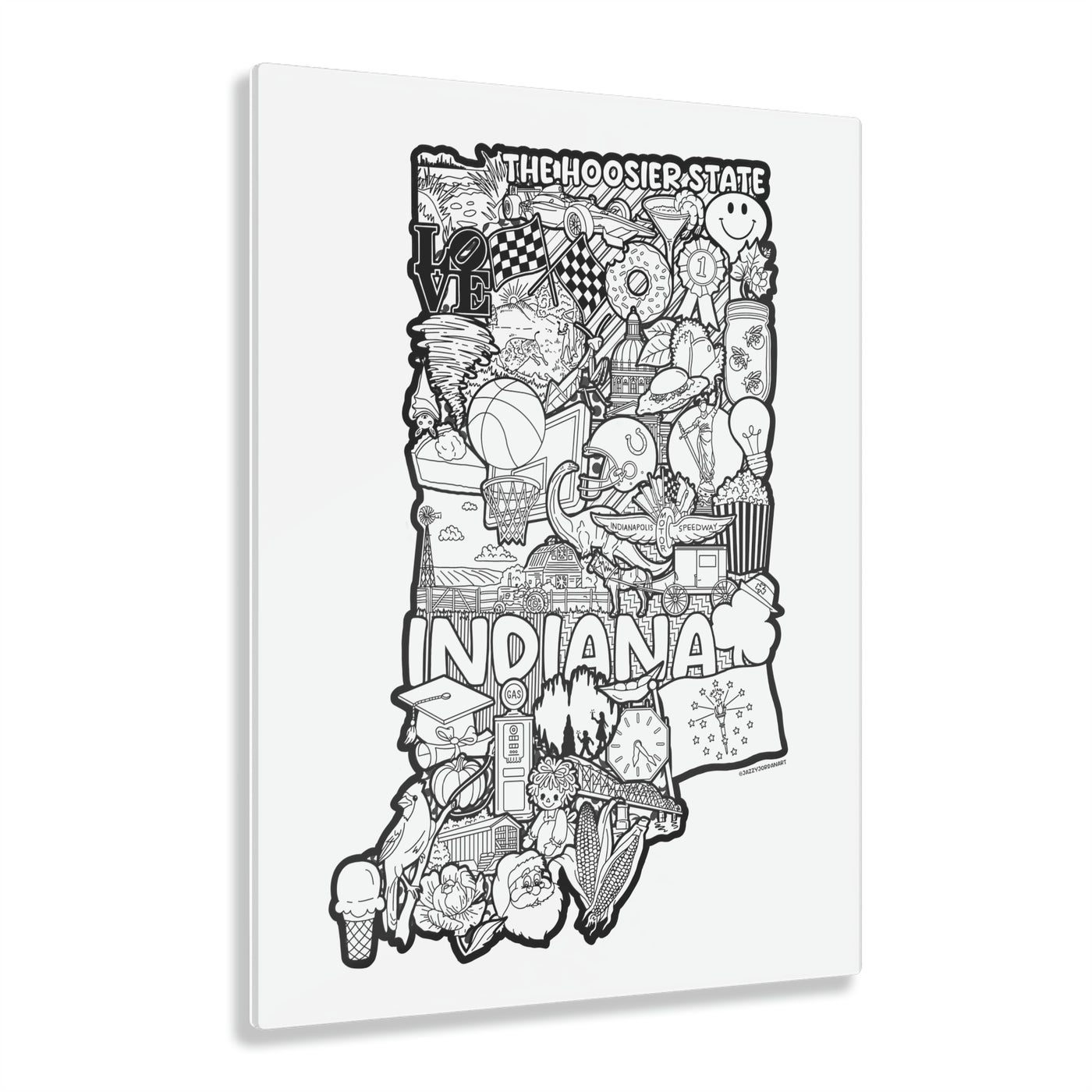 Copy of Utah Doodle Acrylic Print