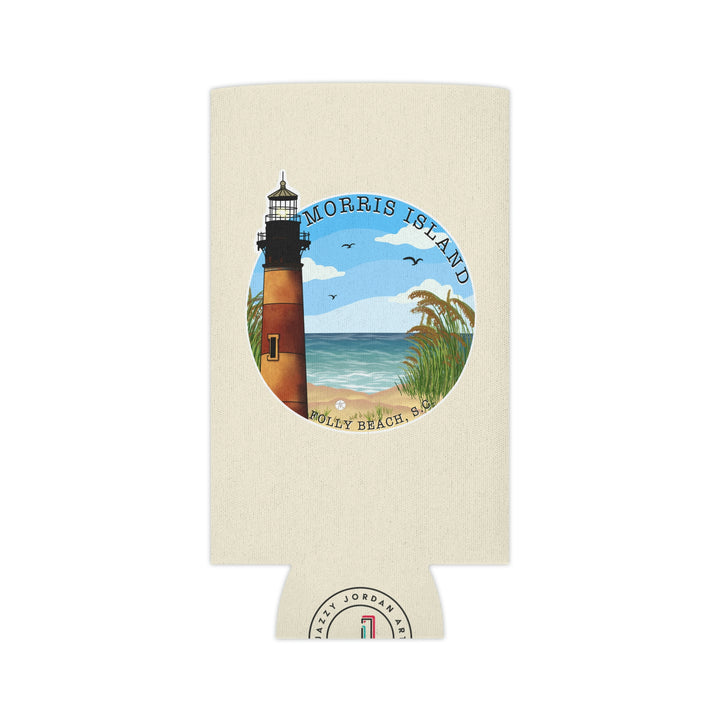 Morris Island Lighthouse Can Koozie
