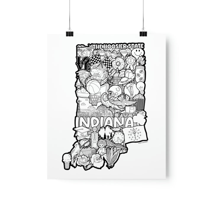 Indiana Doodle Premium Matte Vertical Posters