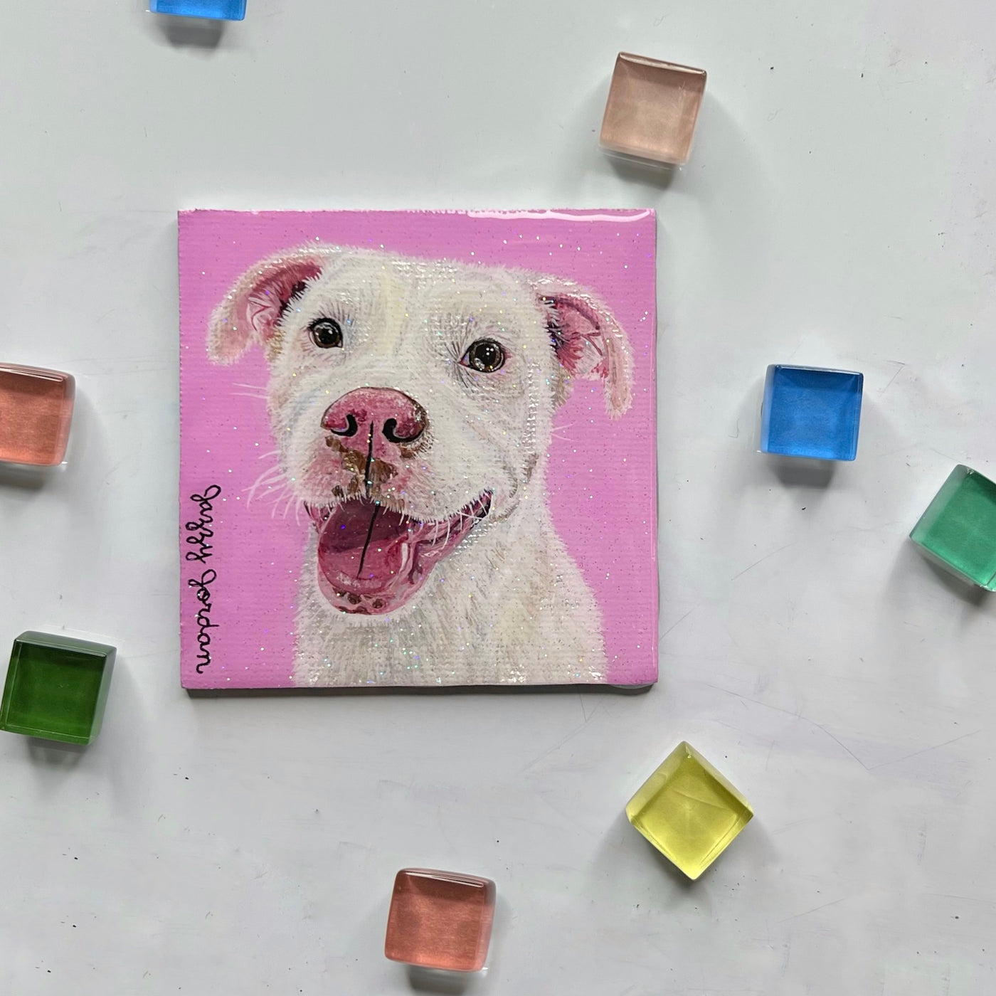 Custom Hand Painted Pet Portrait Magnet!