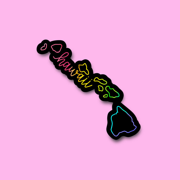 Holographic Hawaii Mini Sticker
