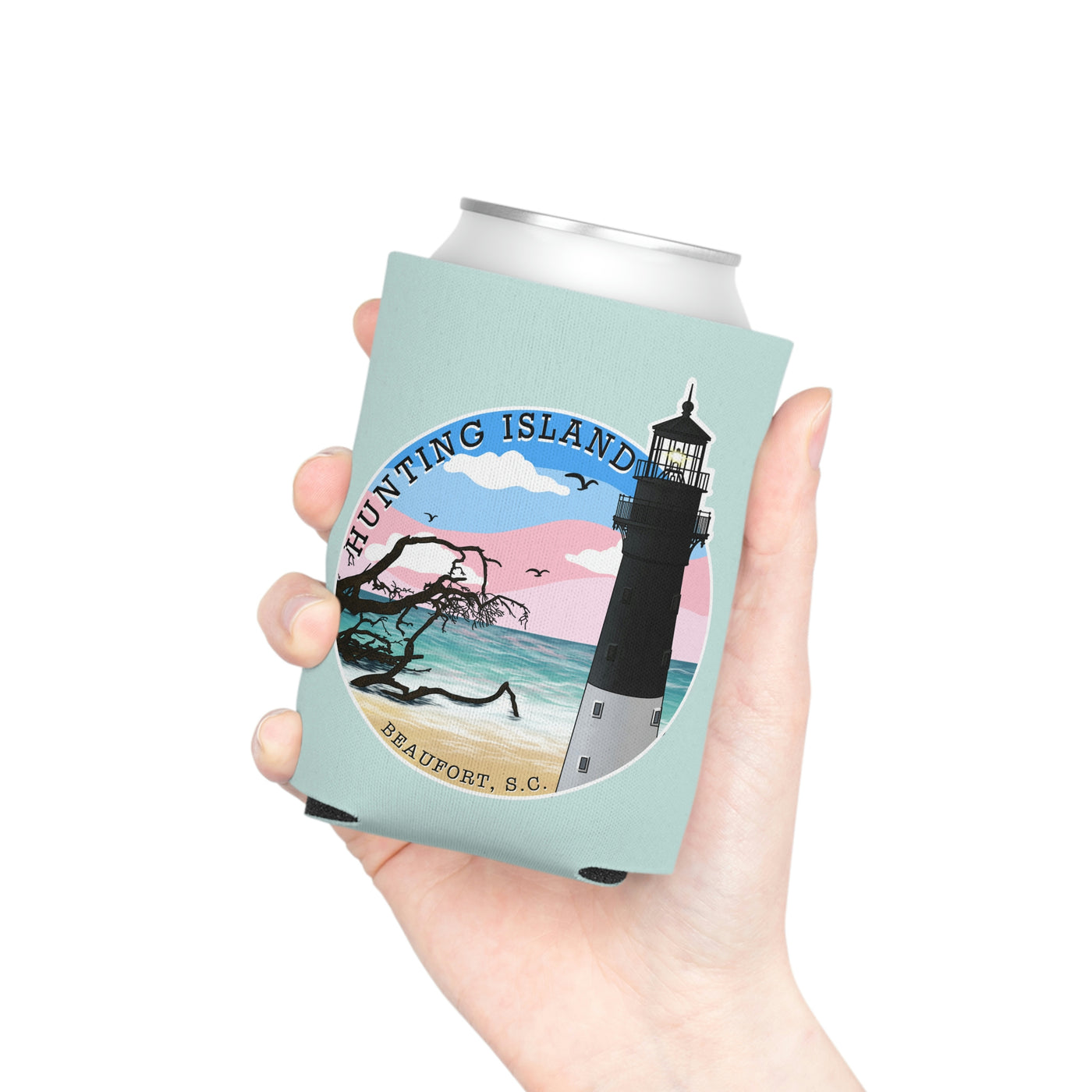 Hunting Island Lighthouse Can Koozie